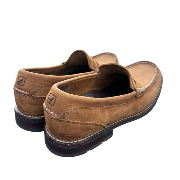 Sperry Top Sider Mens Size 8.5 M Gold Cup Brown Penny Loafer Shoes Collection - Picture 8 of 10